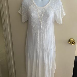 White summer dress or cover up